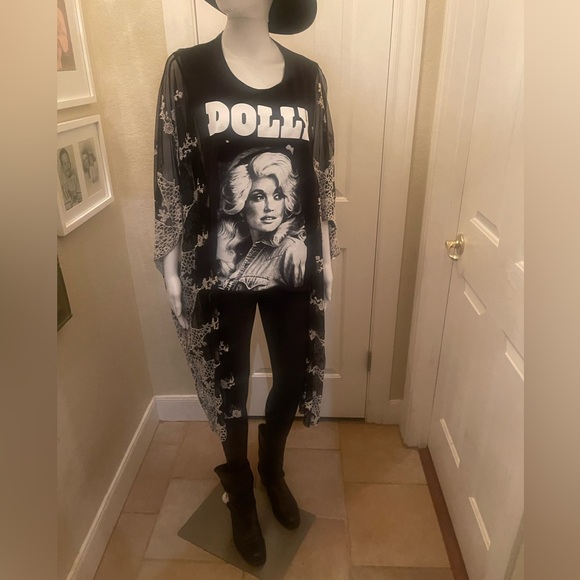 Bunny Mac Design Custom Tops - One-of-a-kind custom Dolly Parton Poncho Top